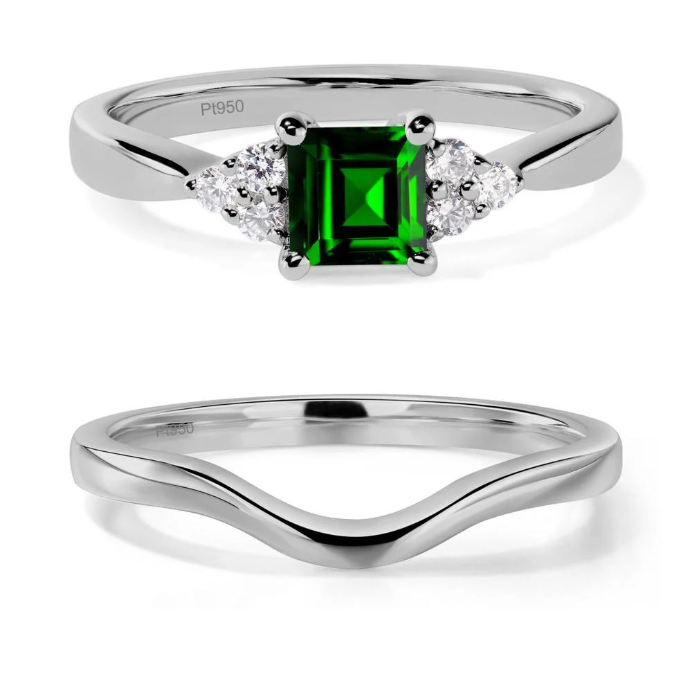 Square Cut Diopside Petite Ring - Image 25
