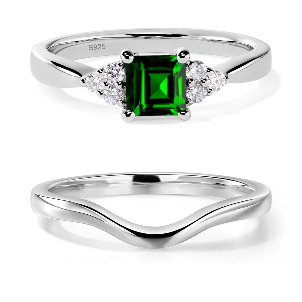 Square Cut Diopside Petite Ring - Image 27