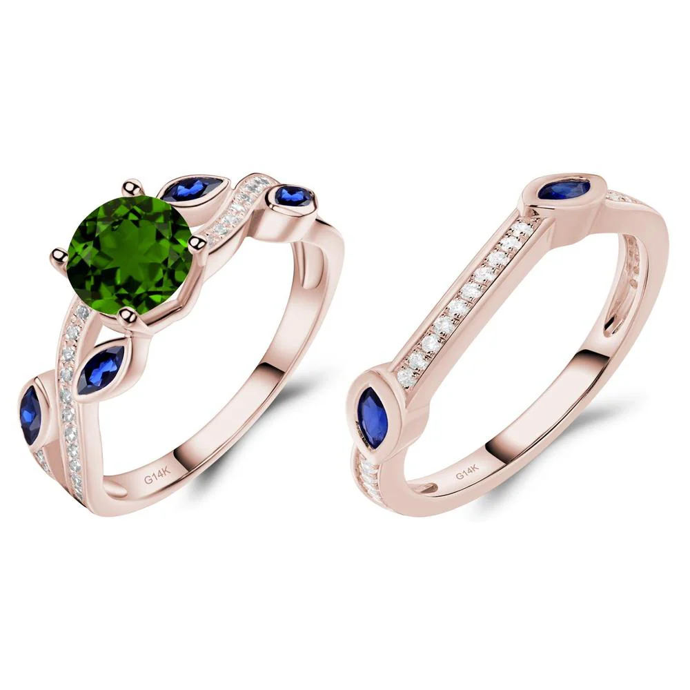 Diopside Leaf Engagement Ring - Image 11