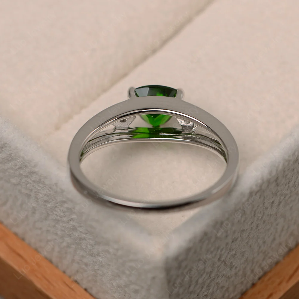 Trillion Cut Diopside Engagement Ring - Image 3