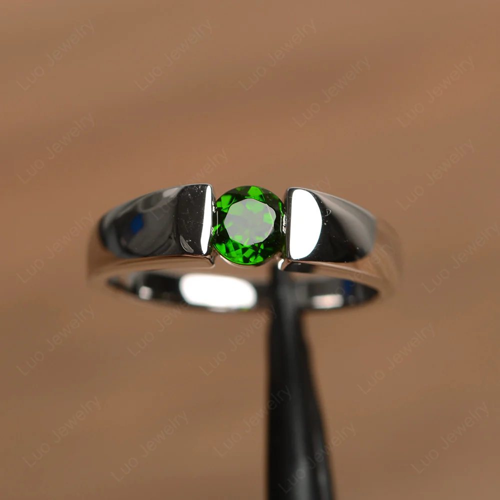 Diopside Unisex Promise Ring