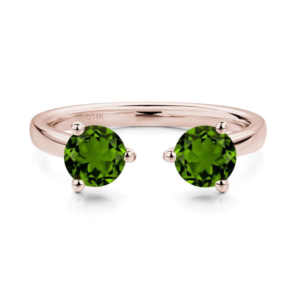 Diopside Two Stone Open Ring - Image 5