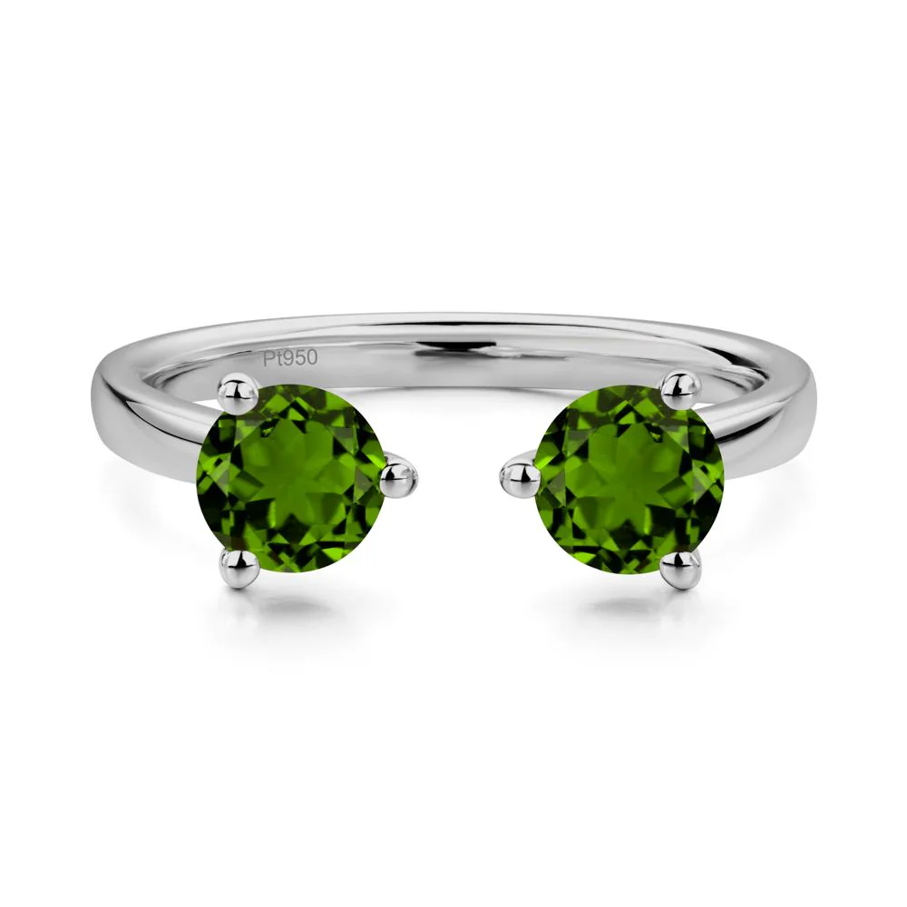 Diopside Two Stone Open Ring - Image 6