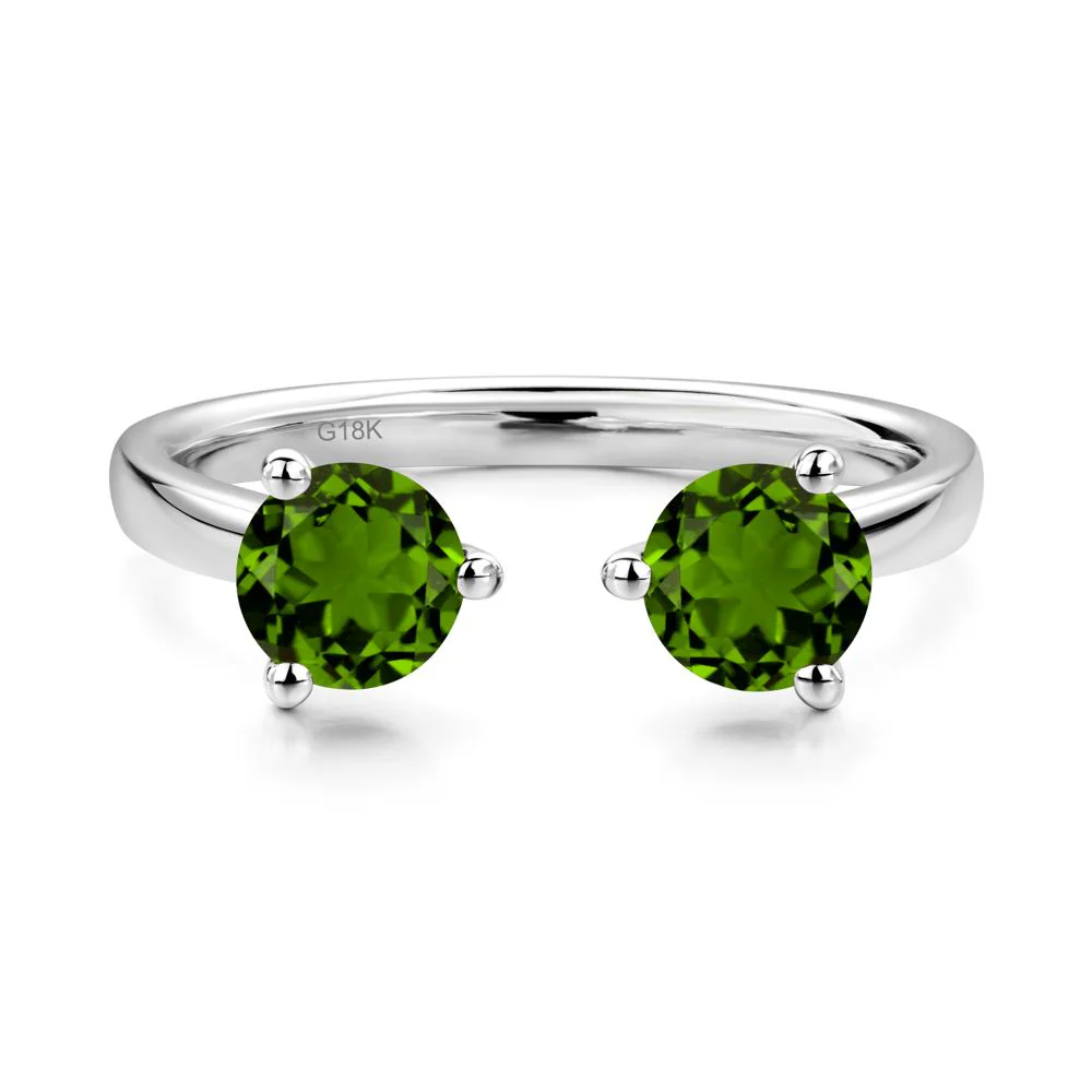 Diopside Two Stone Open Ring - Image 7
