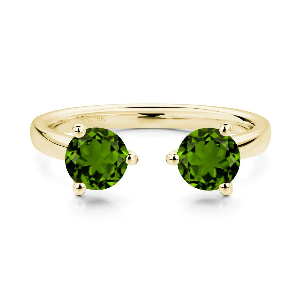 Diopside Two Stone Open Ring - Image 8