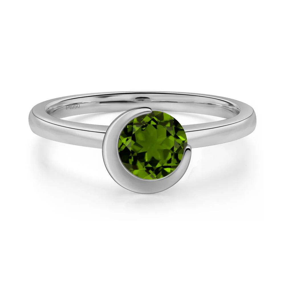 Diopside Unique Bezel Set Engagement Ring - Image 2