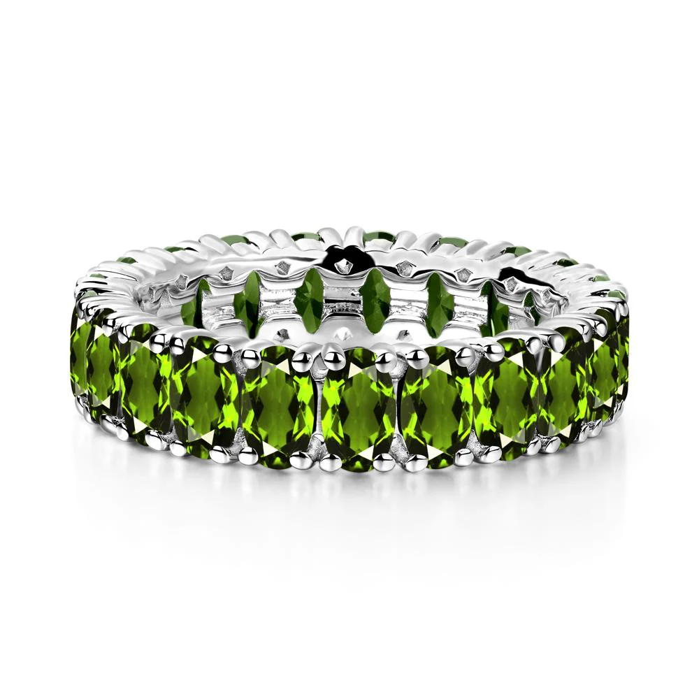Diopside Wide Band Eternity Ring - Image 5