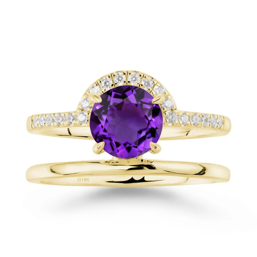 Double Band Creative Amethyst Ring - Image 7