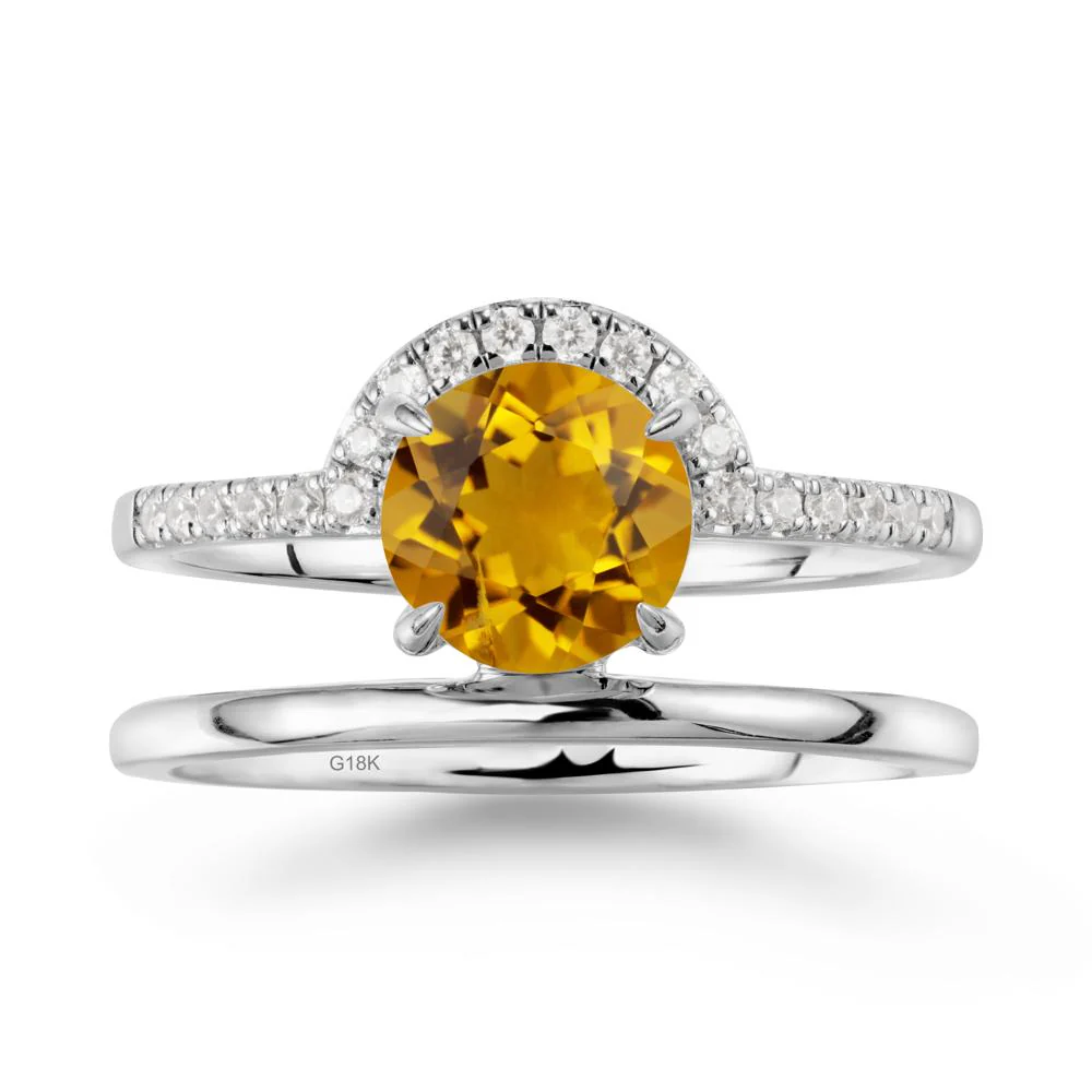 Double Band Creative Citrine Ring - Image 5