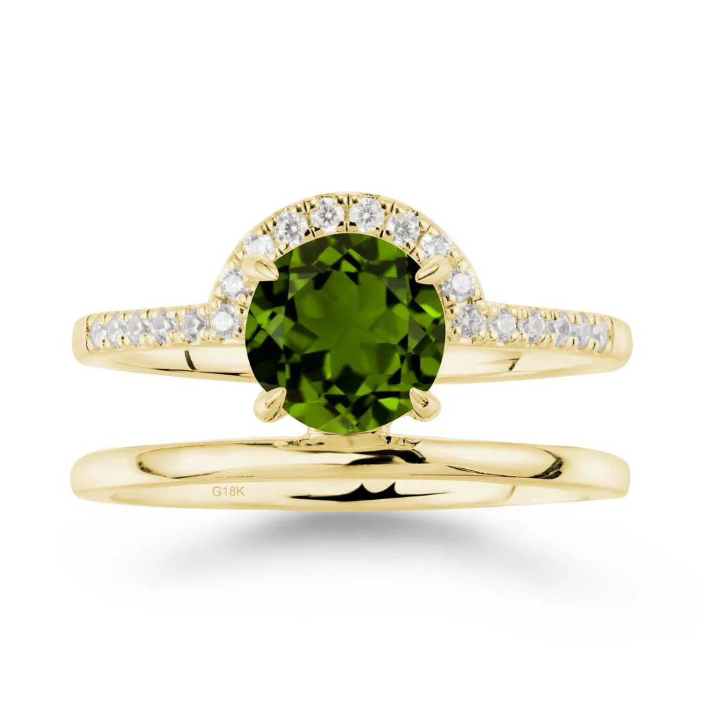 Double Band Creative Diopside Ring - Image 7