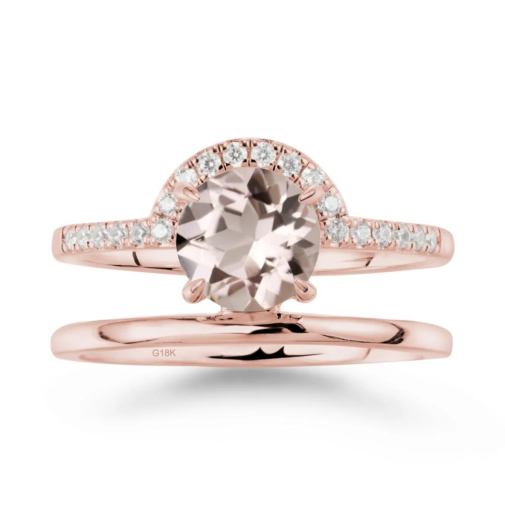Double Band Creative Morganite Ring - Image 4