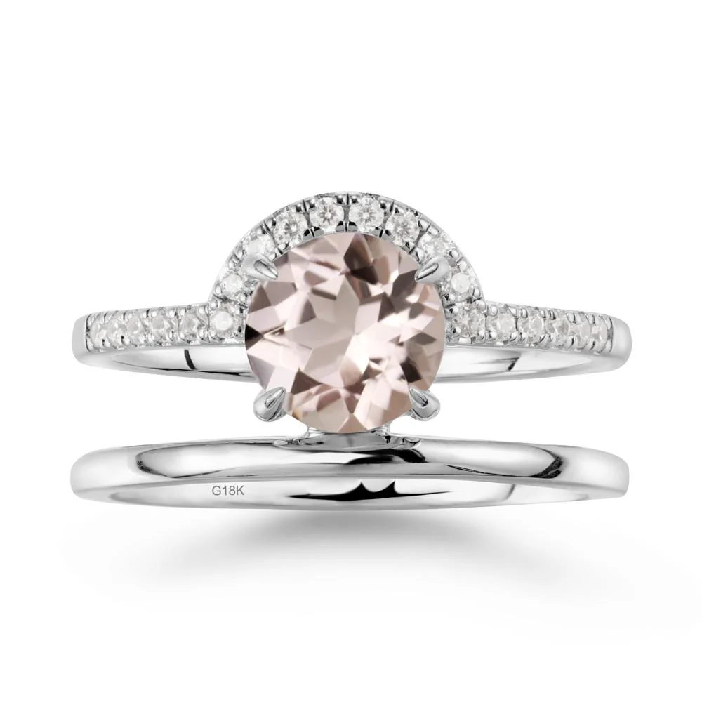 Double Band Creative Morganite Ring - Image 5