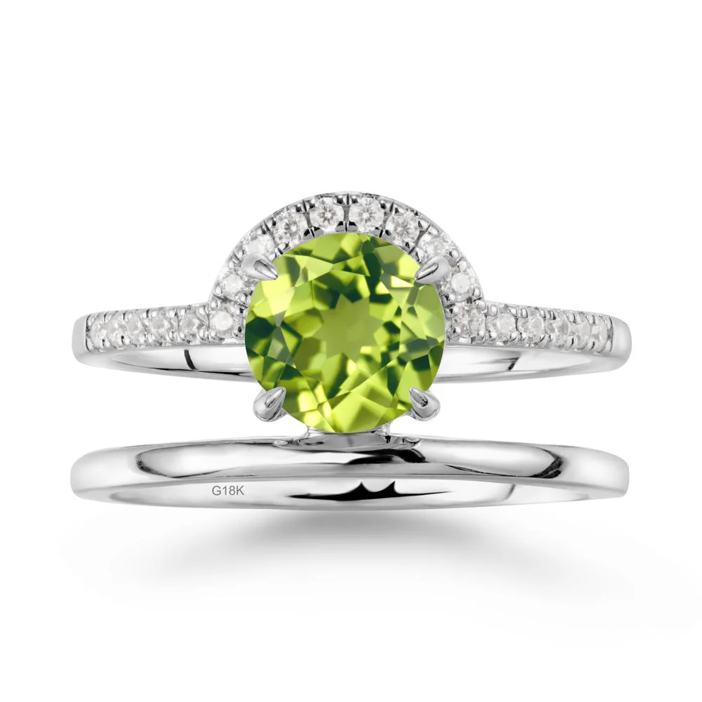 Double Band Creative Peridot Ring - Image 5