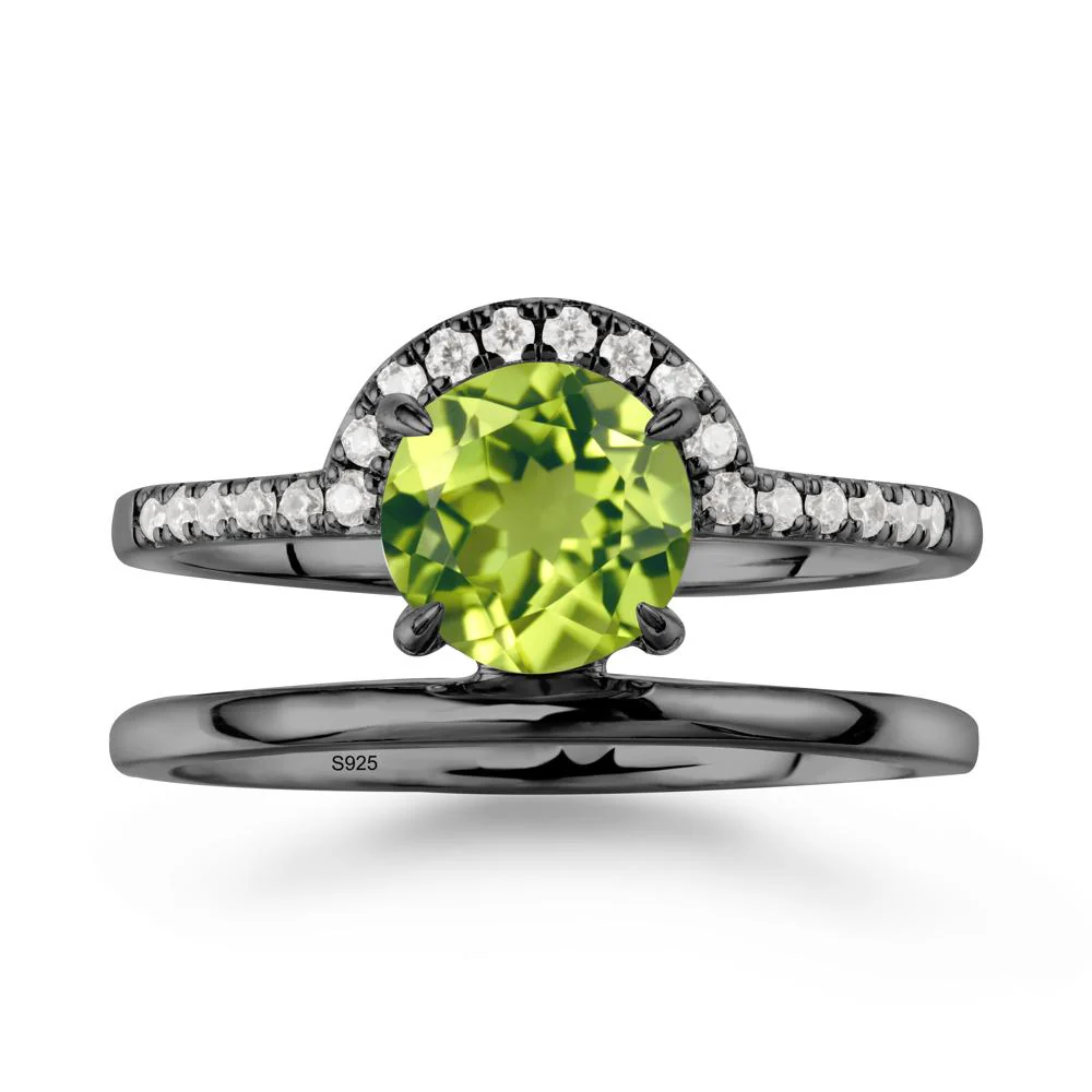 Double Band Creative Peridot Ring - Image 7