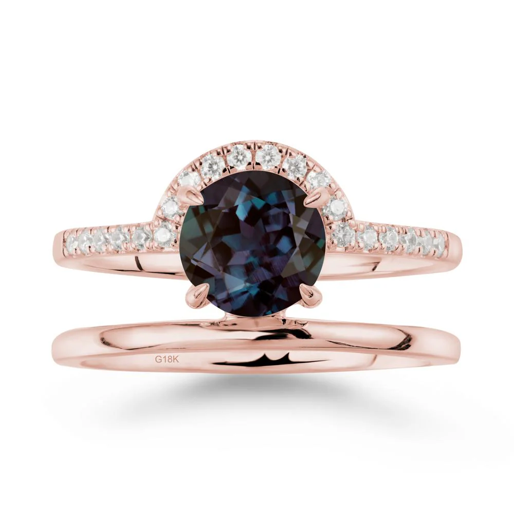 Double Band Libra Zodiac Alexandrite Ring-Balanced & Cracious - Image 5