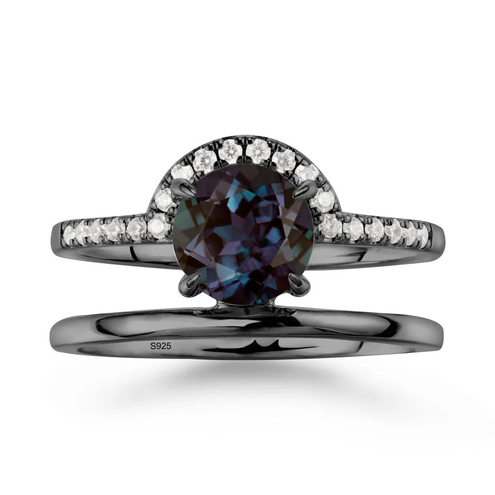 Double Band Libra Zodiac Alexandrite Ring-Balanced & Cracious - Image 8