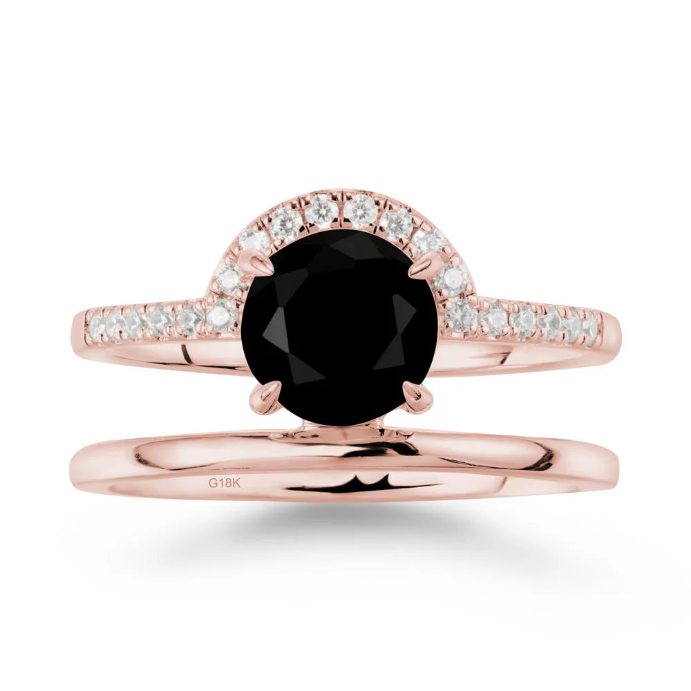 Double Band Libra Zodiac Black Spinel Ring-Balanced & Cracious - Image 5