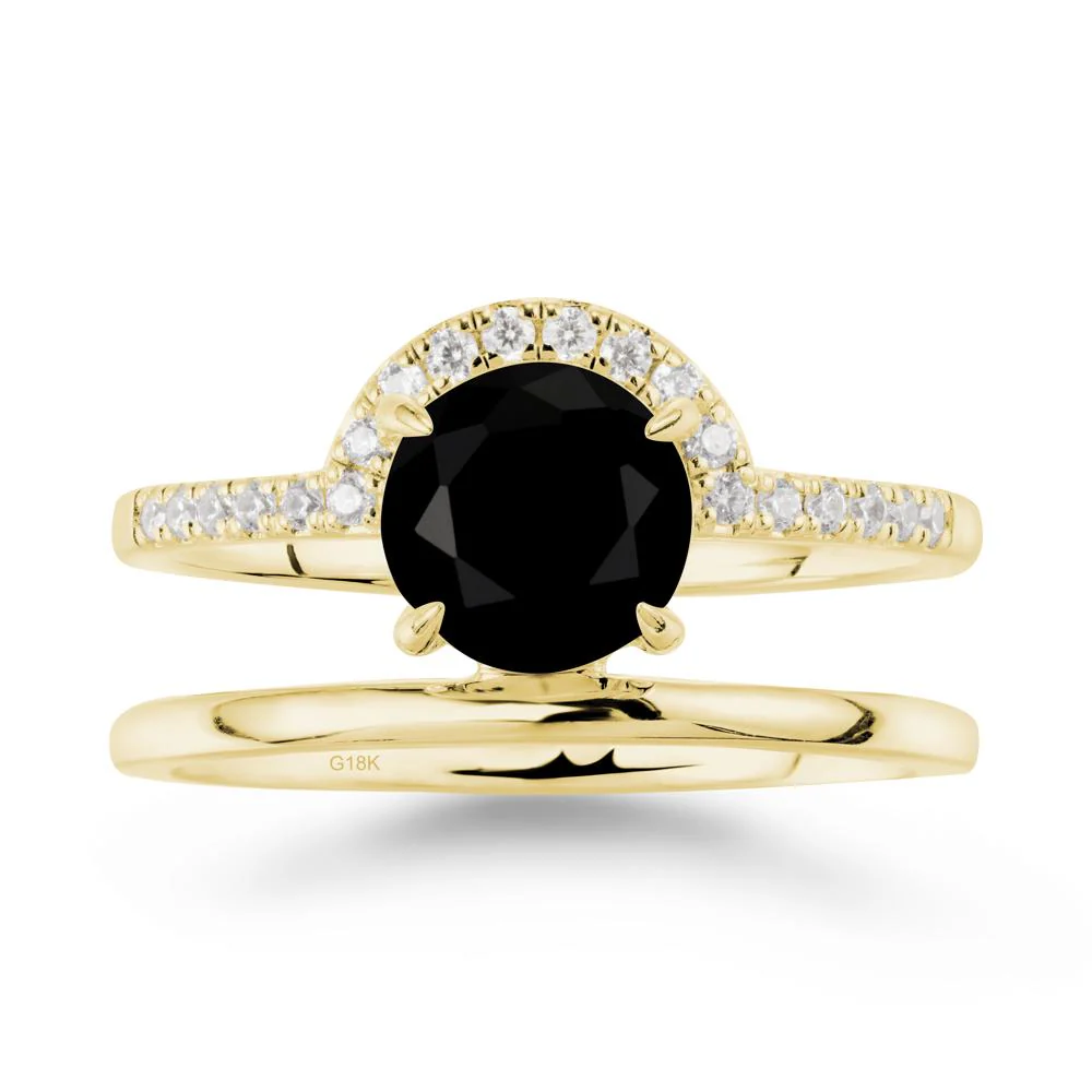 Double Band Libra Zodiac Black Spinel Ring-Balanced & Cracious - Image 7