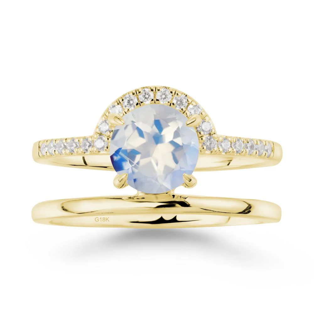 Double Band Libra Zodiac Moonstone Ring-Balanced & Cracious - Image 6