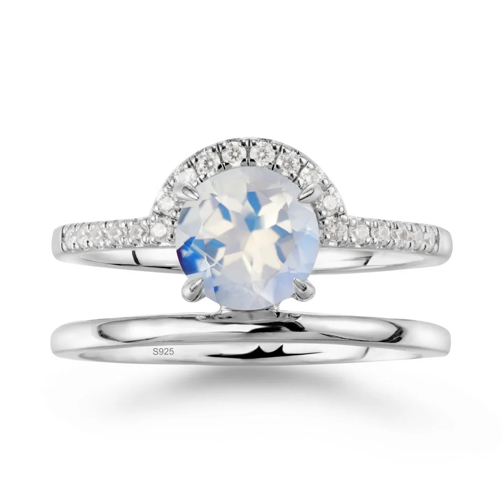 Double Band Libra Zodiac Moonstone Ring-Balanced & Cracious - Image 9