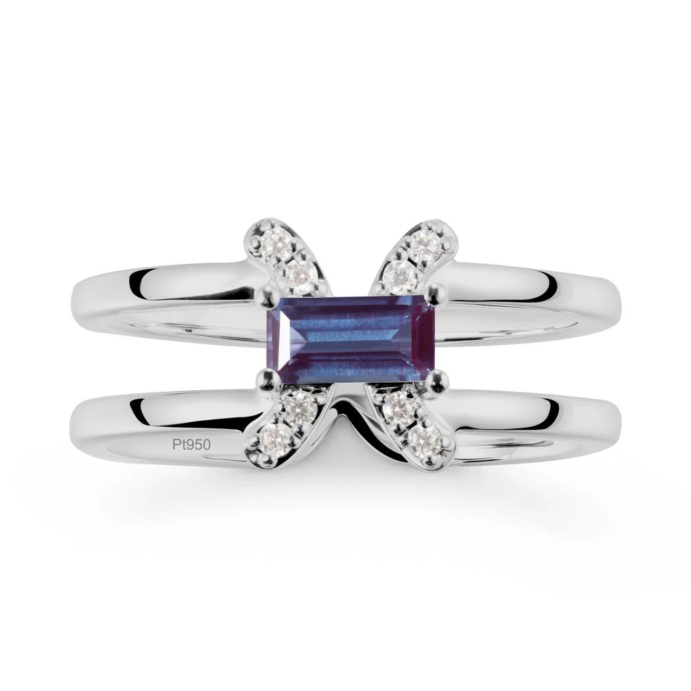 Double Band Pisces Zodiac Alexandrite Ring-Dreamy and Sensitive - Image 8