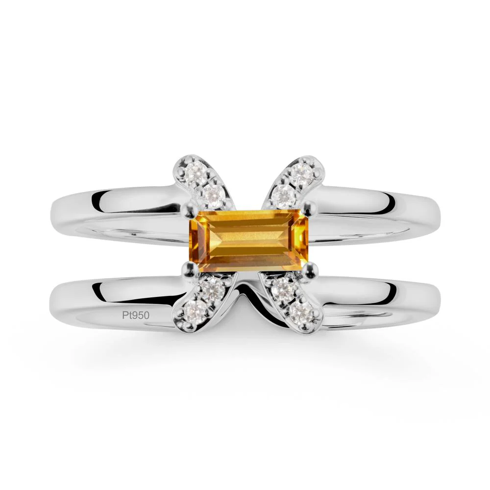 Double Band Pisces Zodiac Citrine Ring-Dreamy and Sensitive - Image 8