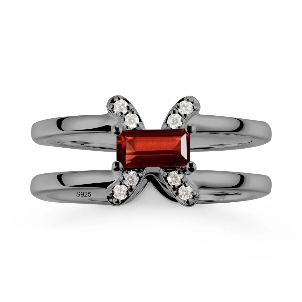 Double Band Pisces Zodiac Garnet Ring-Dreamy and Sensitive - Image 7