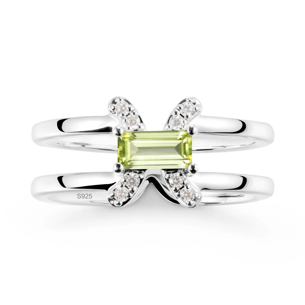 Double Band Pisces Zodiac Peridot Ring-Dreamy and Sensitive - Image 9