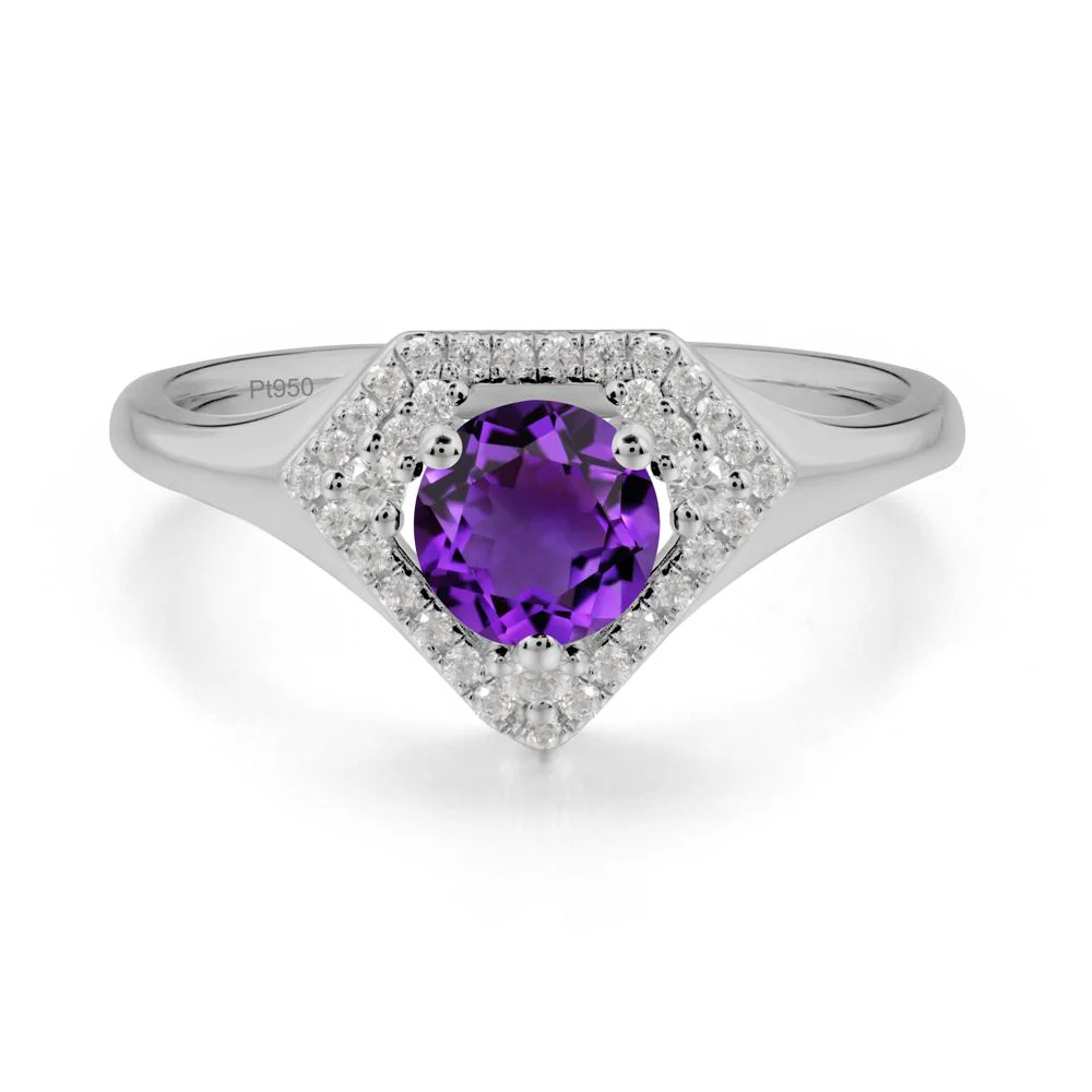 Double Halo Amethyst Ring - Image 5