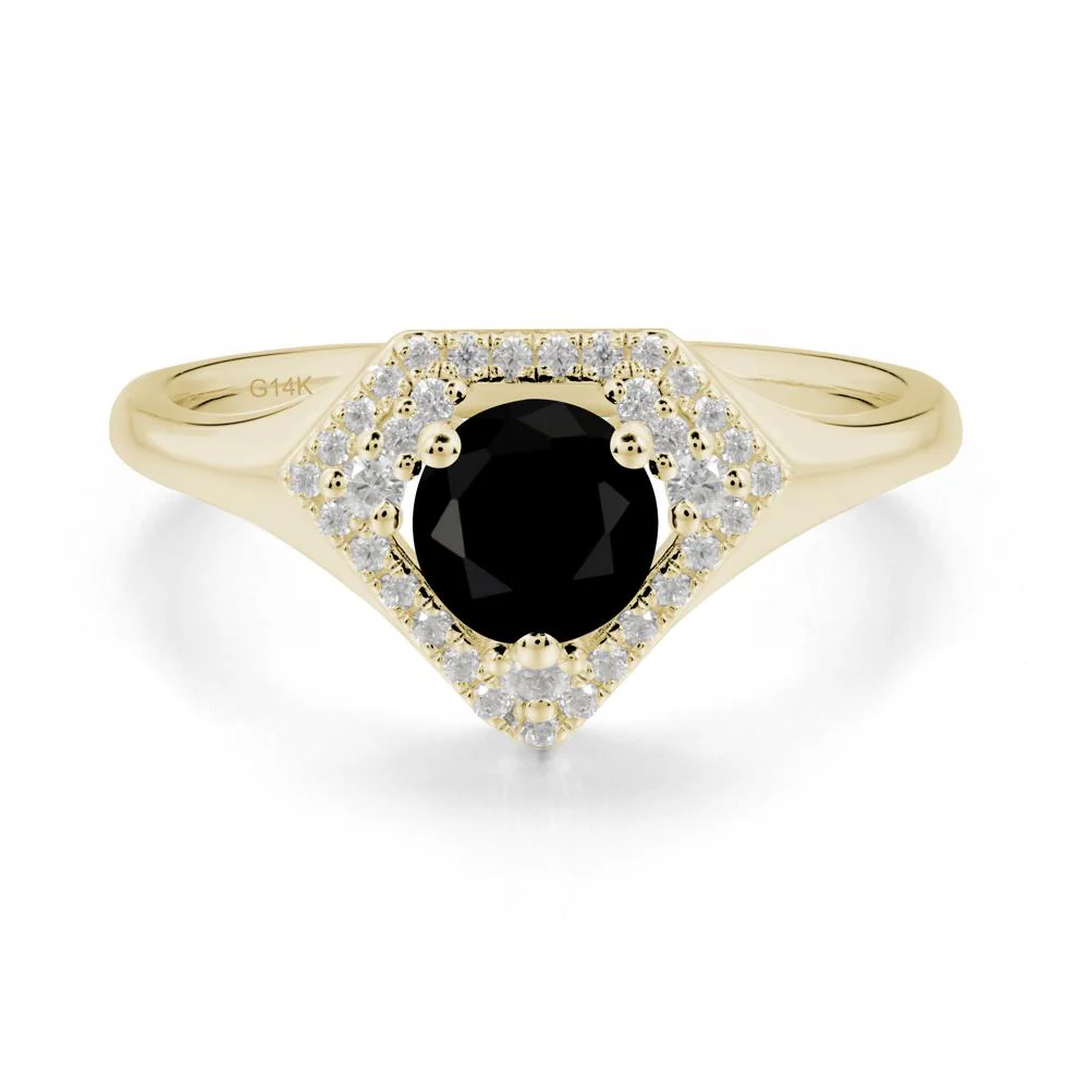 Double Halo Black Spinel Ring - Image 5