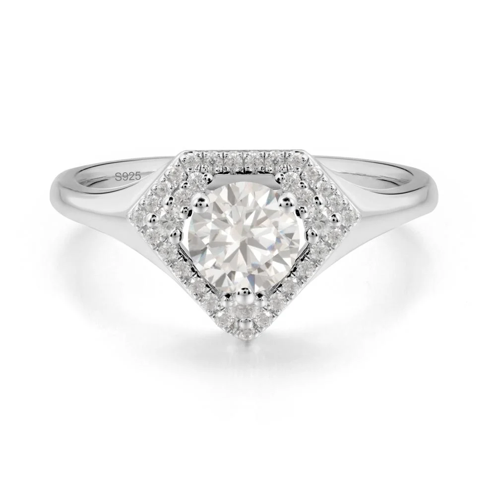 Double Halo Cubic Zirconia Ring - Image 9