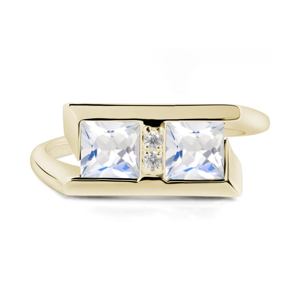Double Stone Moonstone Tension Ring - Image 6
