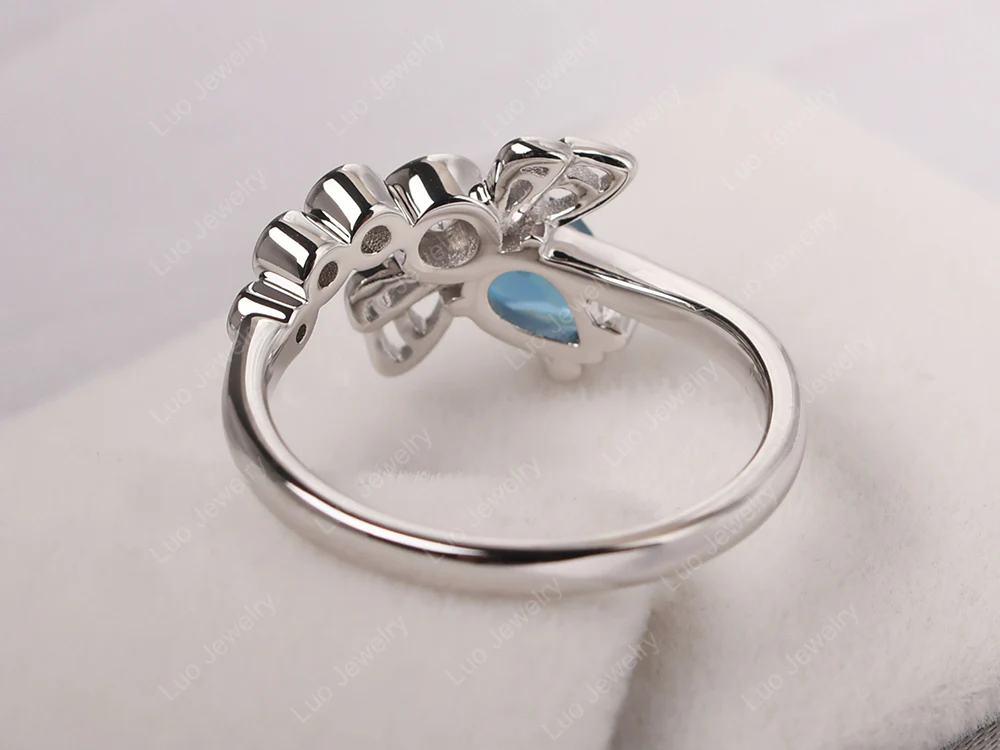 London Blue Topaz Dragonfly Ring - Image 3