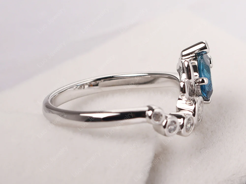 London Blue Topaz Dragonfly Ring - Image 4