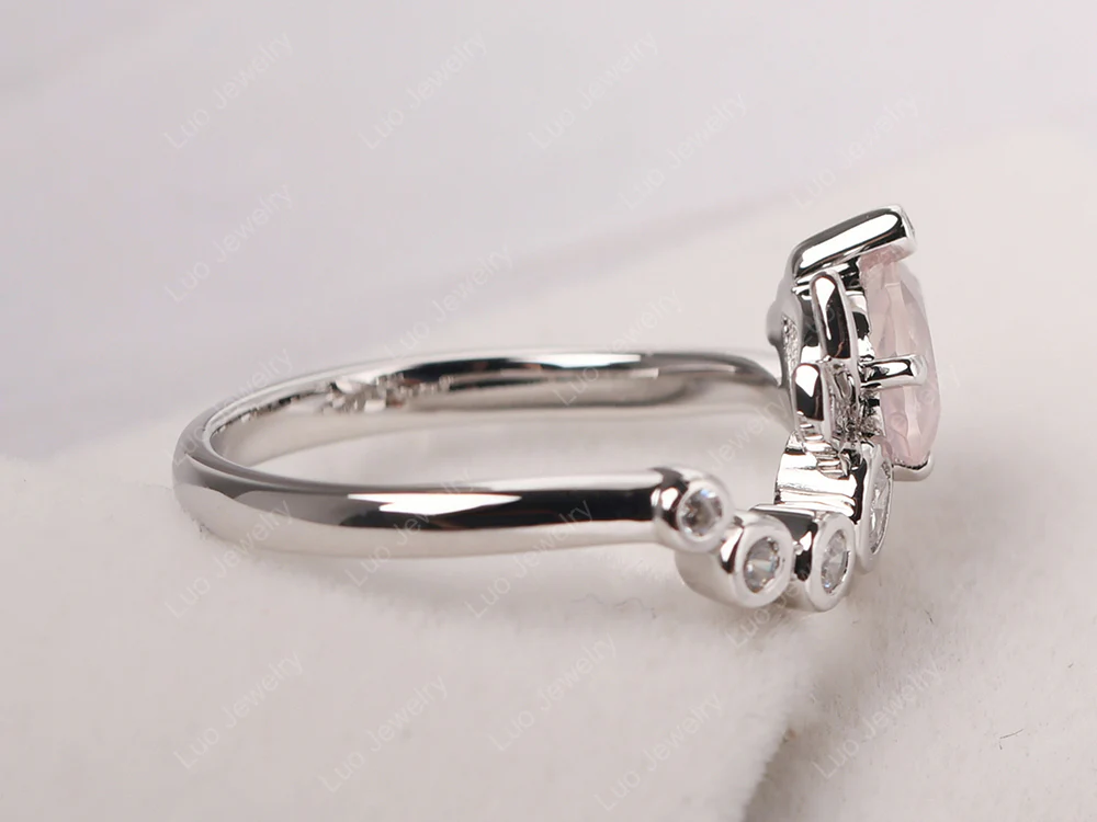 Rose Quartz Dragonfly Ring - Image 4