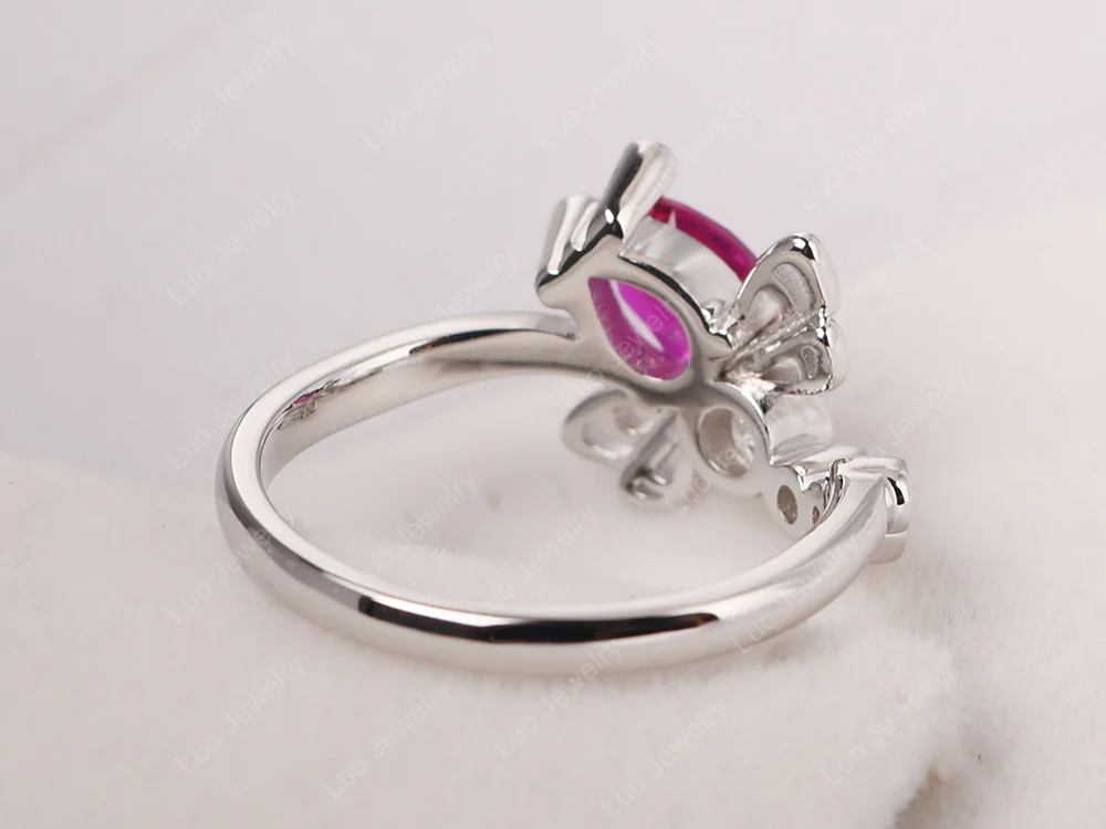 Ruby Dragonfly Engagement Ring - Image 3