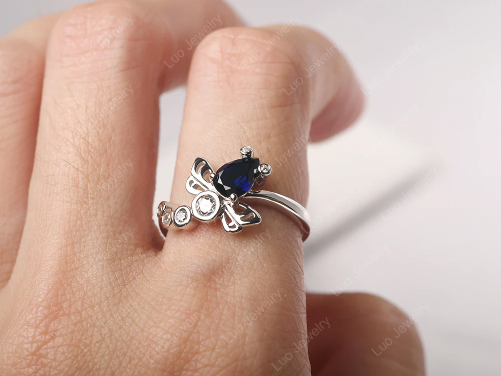 Sapphire Dragonfly Ring - Image 5