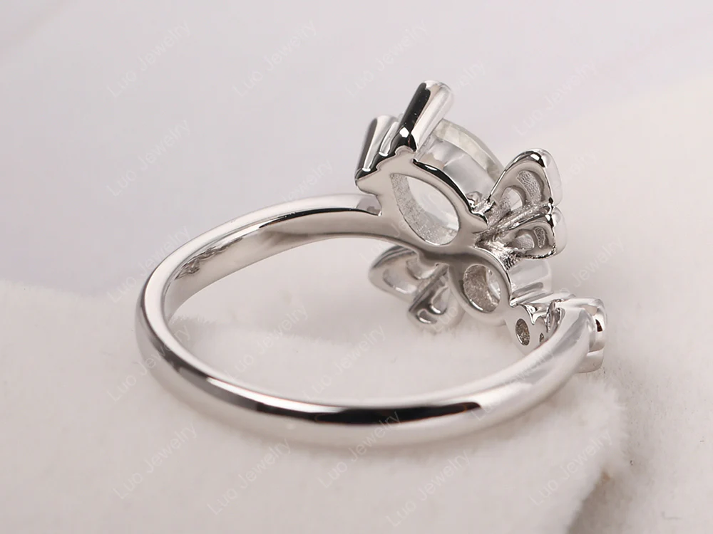 White Topaz Dragonfly Ring - Image 3