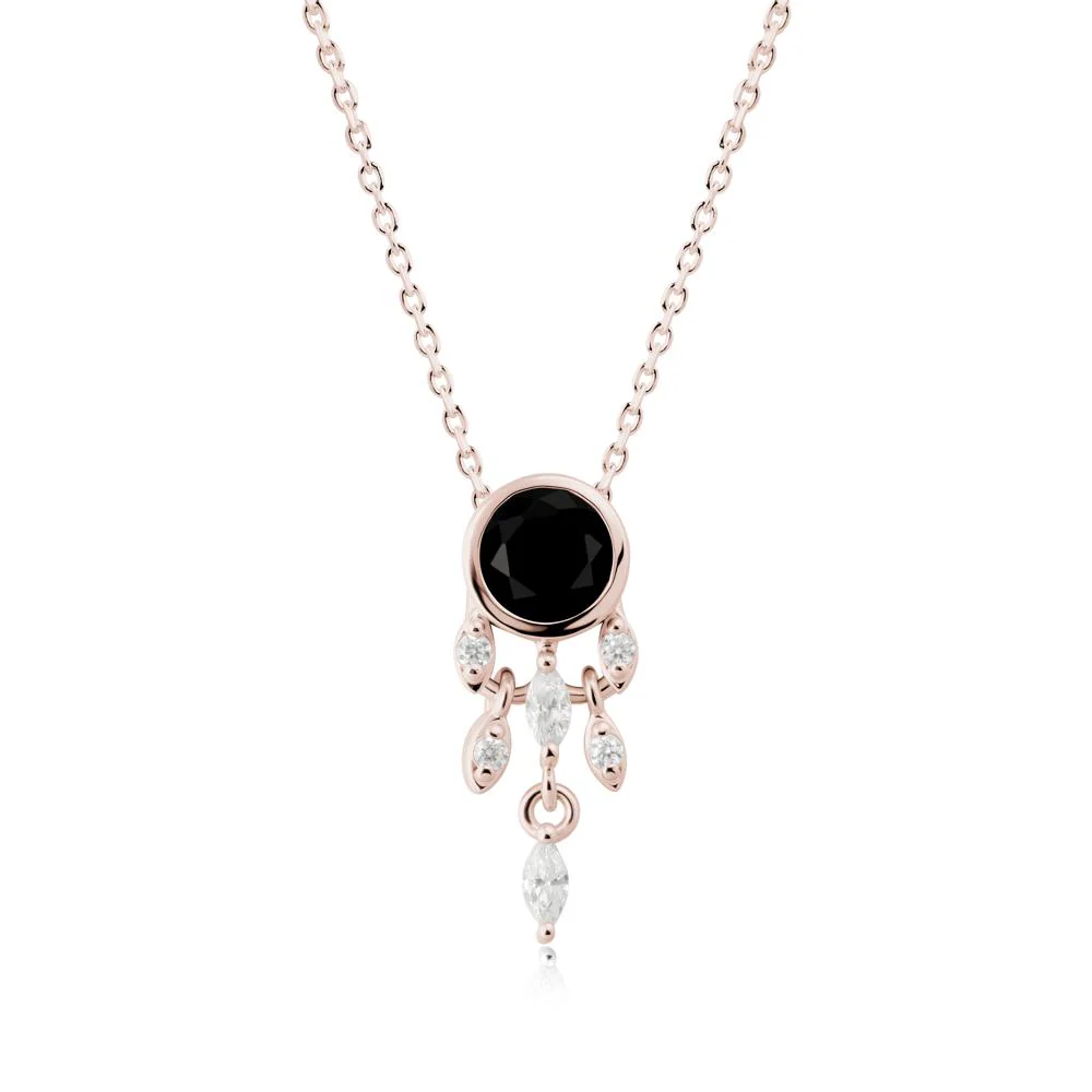 Dreamcatcher Inspired Black Spinel Necklace