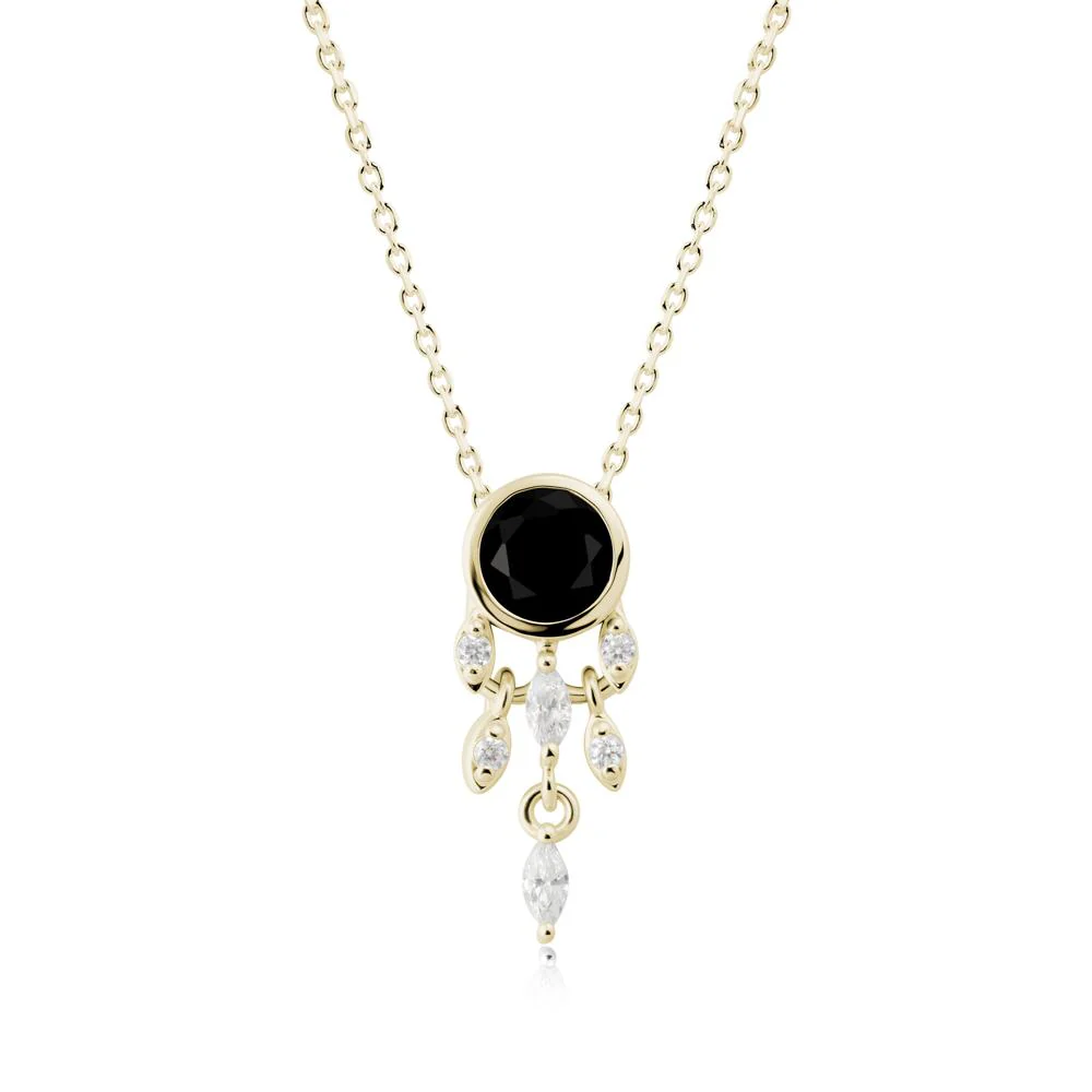 Dreamcatcher Inspired Black Spinel Necklace - Image 5