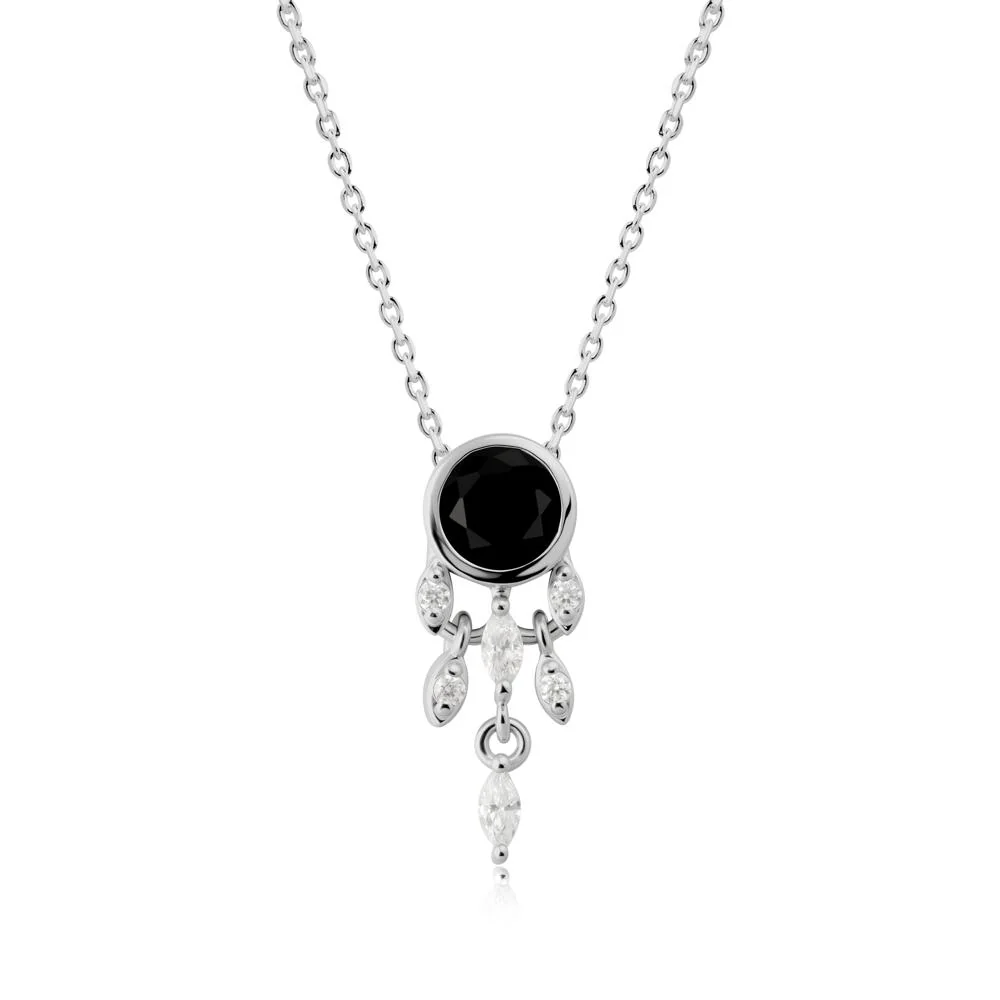 Dreamcatcher Inspired Black Spinel Necklace - Image 6