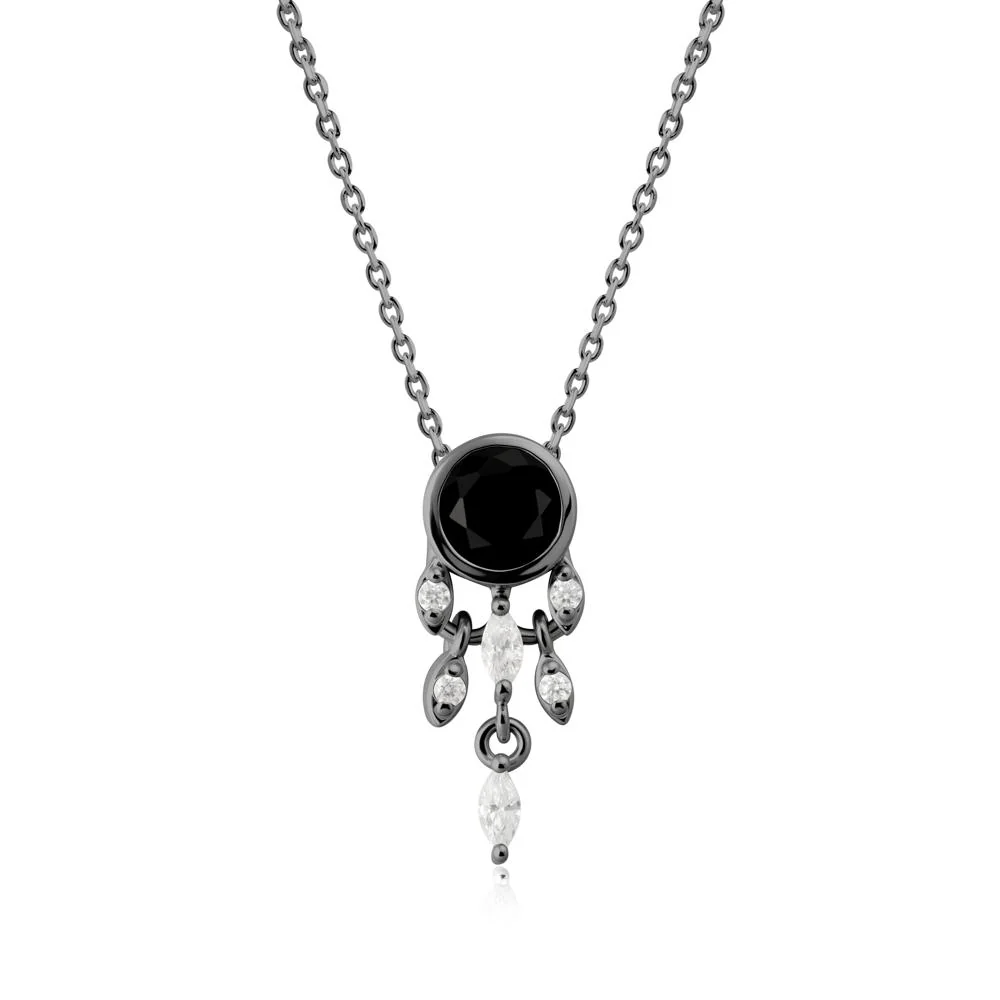 Dreamcatcher Inspired Black Spinel Necklace - Image 8