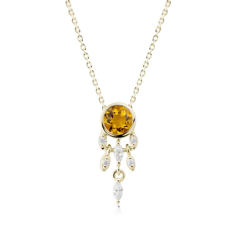 Dreamcatcher Inspired Citrine Necklace - Image 5