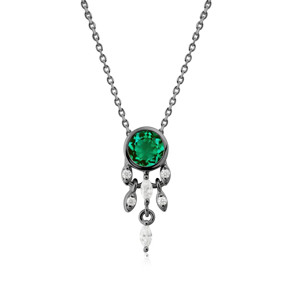Dreamcatcher Inspired Emerald Necklace - Image 2