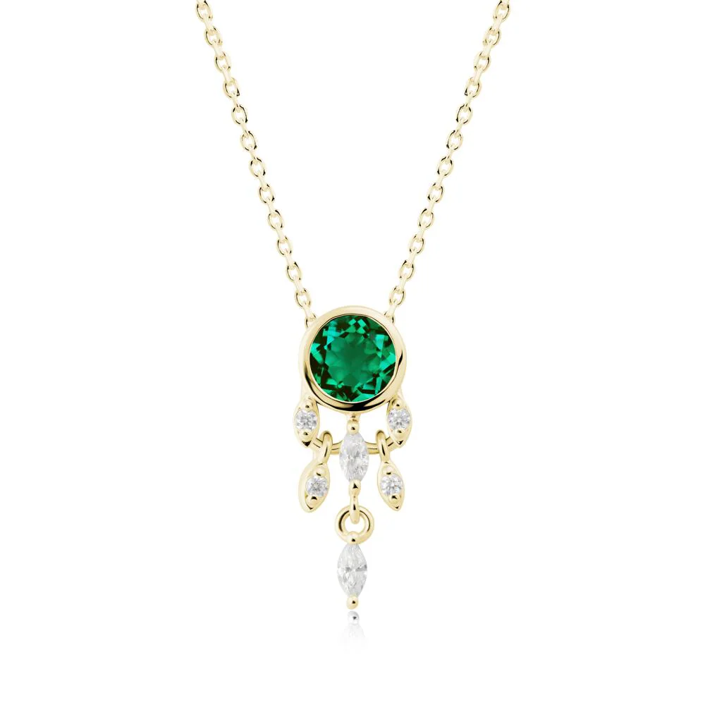 Dreamcatcher Inspired Emerald Necklace - Image 5