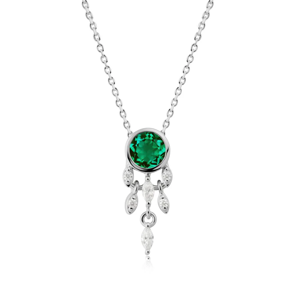 Dreamcatcher Inspired Emerald Necklace - Image 6