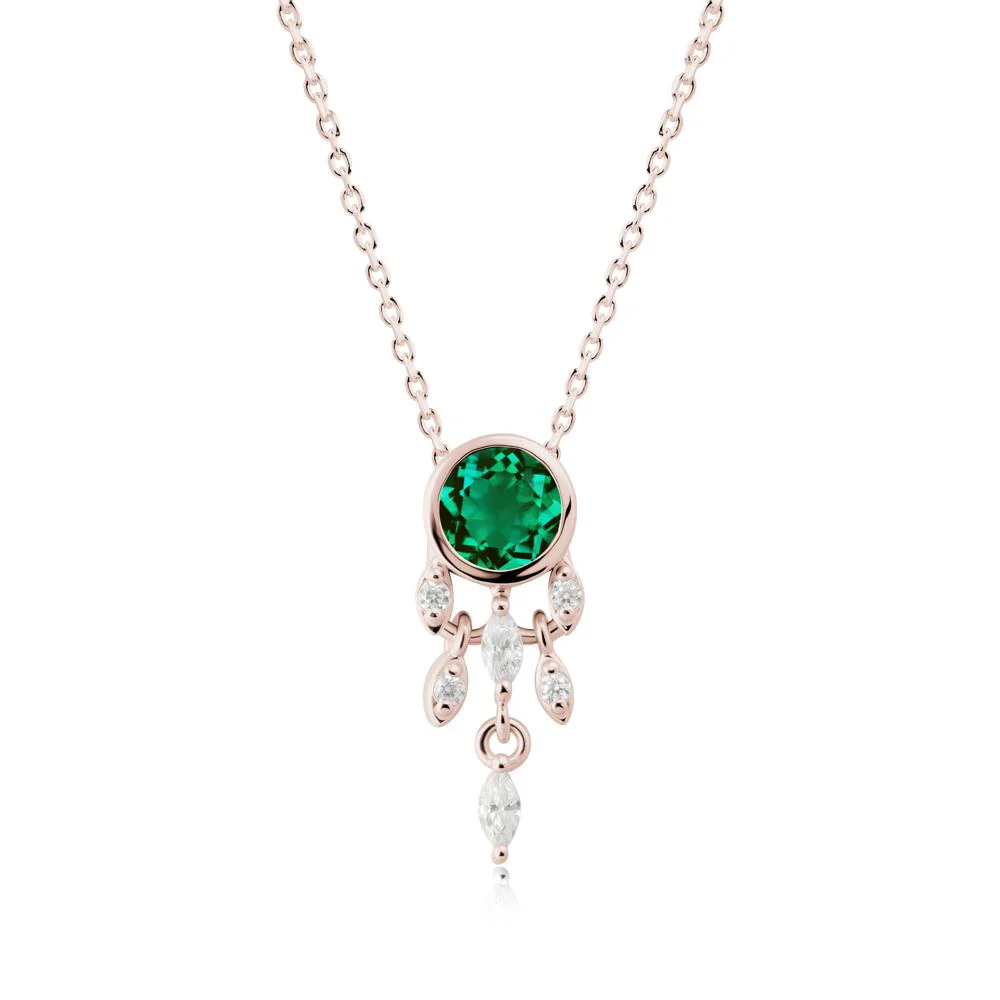 Dreamcatcher Inspired Emerald Necklace - Image 8
