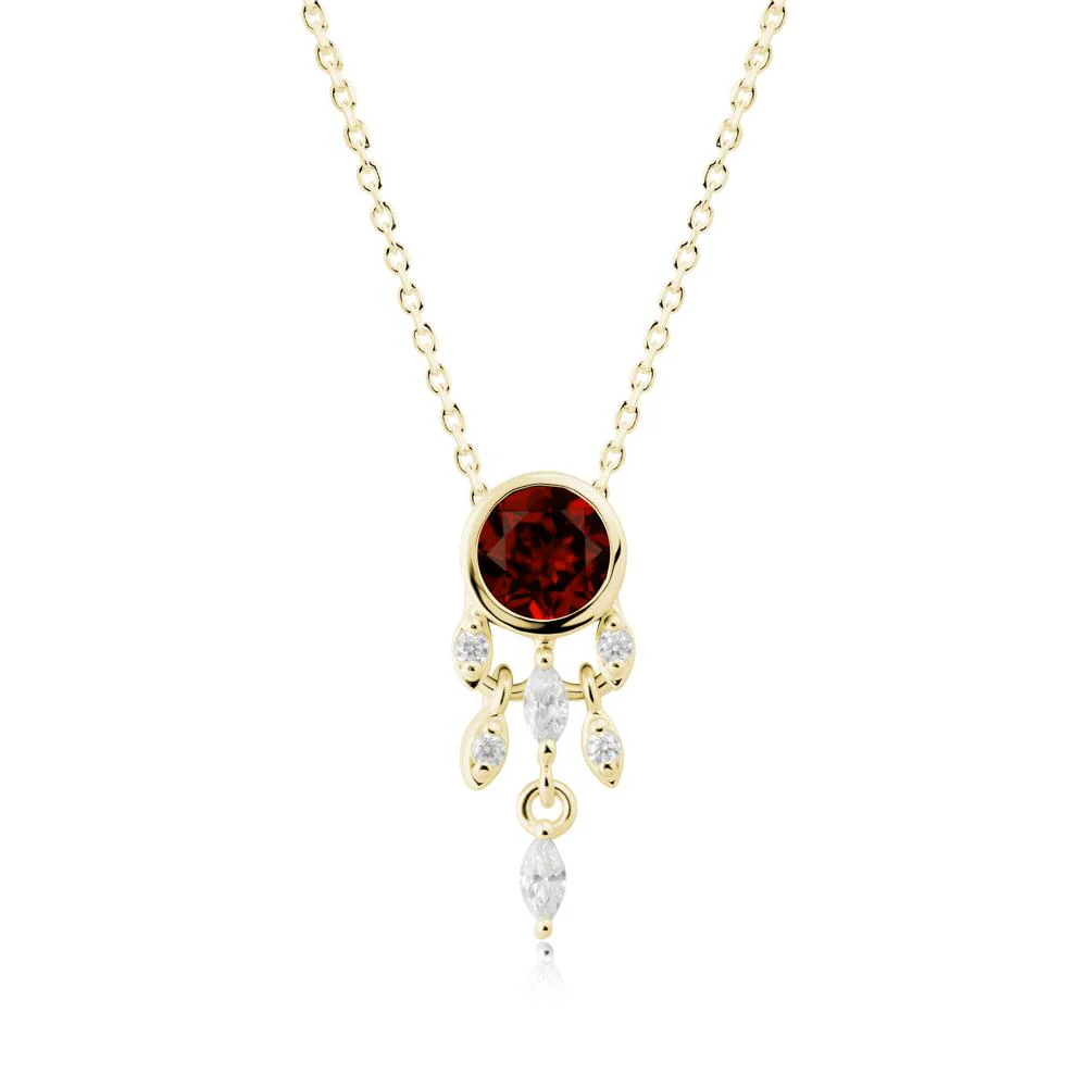 Dreamcatcher Inspired Garnet Necklace - Image 8