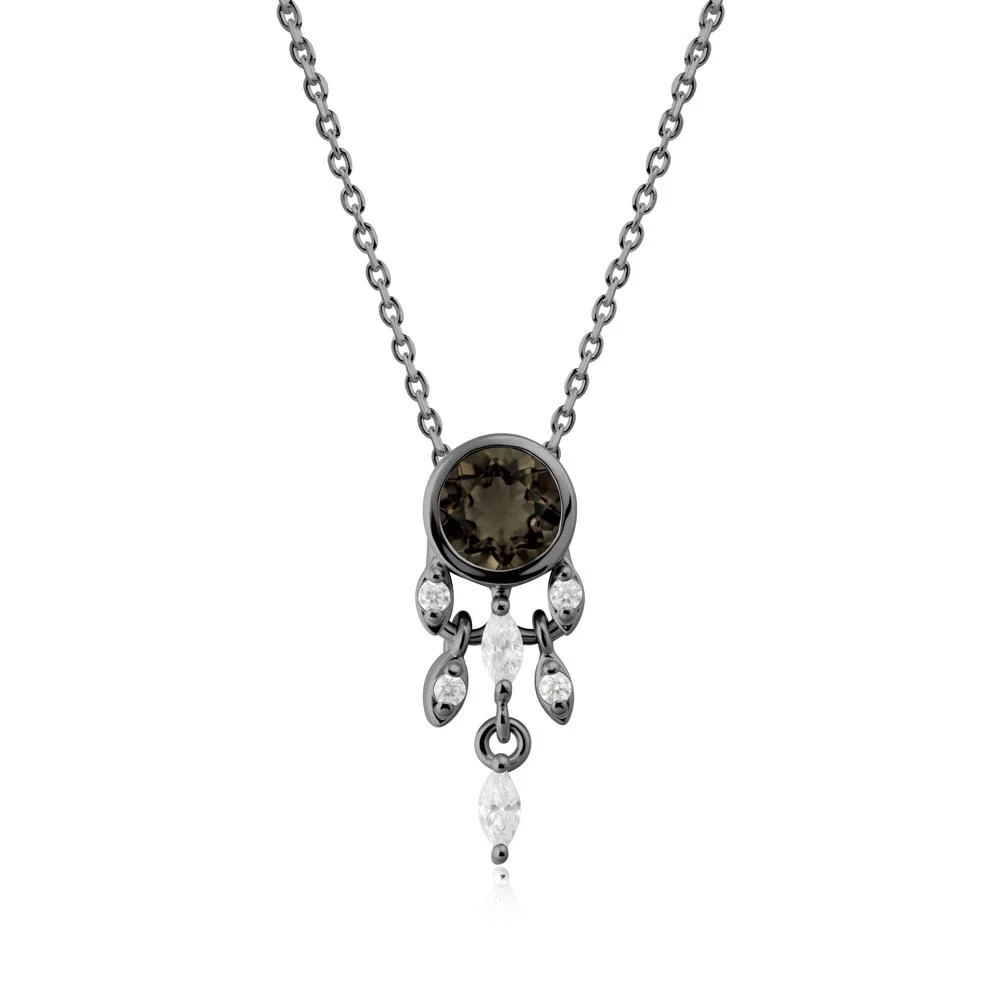 Dreamcatcher Inspired Smoky Quartz Necklace