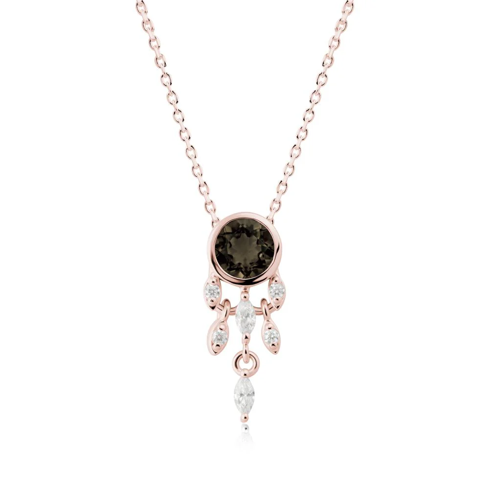 Dreamcatcher Inspired Smoky Quartz Necklace - Image 3